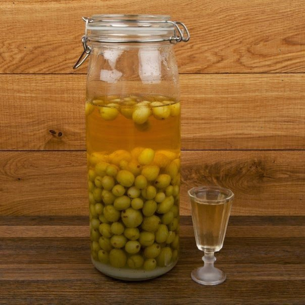 Stachelbeeransatz auf Wodka