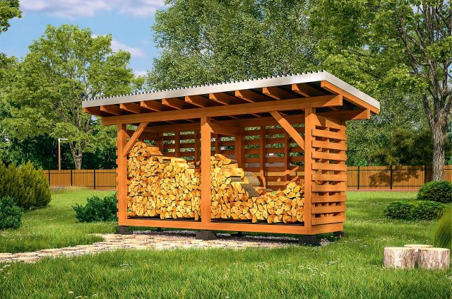 Originelle selbstgebaute Holzschuppen für die Datscha