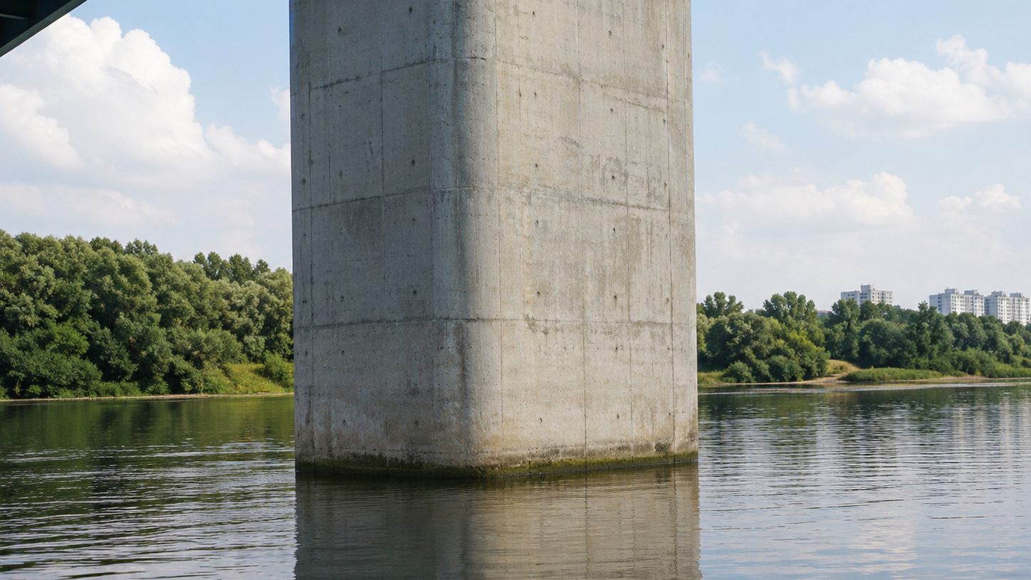 Brückenpfeiler – eine massive vertikale Betonsäule